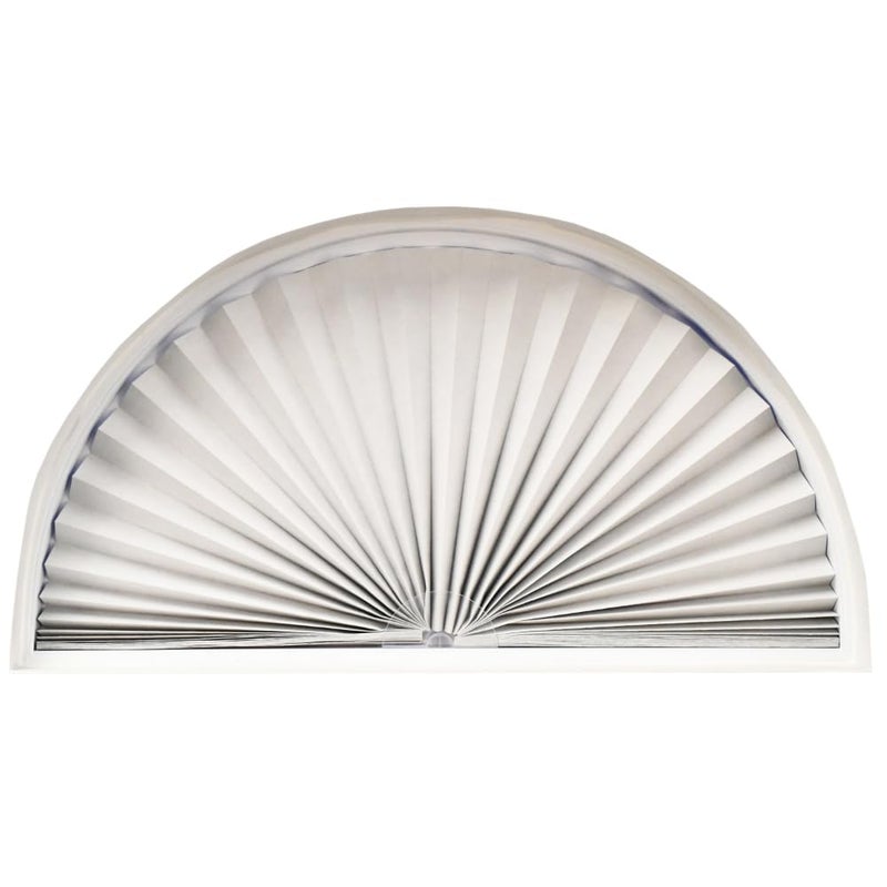 Redi Shade No Tools Original Arch Light Blocking Pleated Fabric Shade White, 72" W x 36" H - Image 1